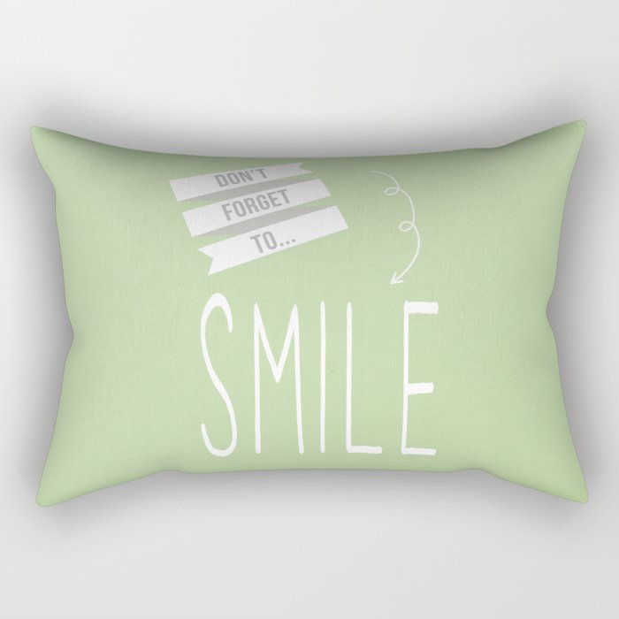 Don't Forget to Smile Rectangular Pillow