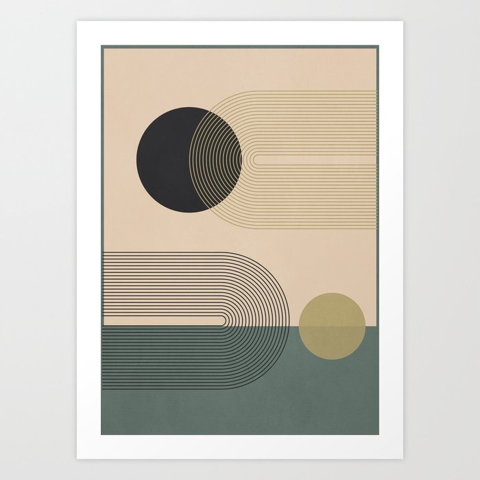 Abstract Geometric Shapes 131 Art Print
