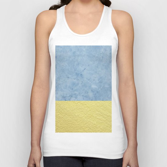 Royal blue and gold marble Unisex Tank Top