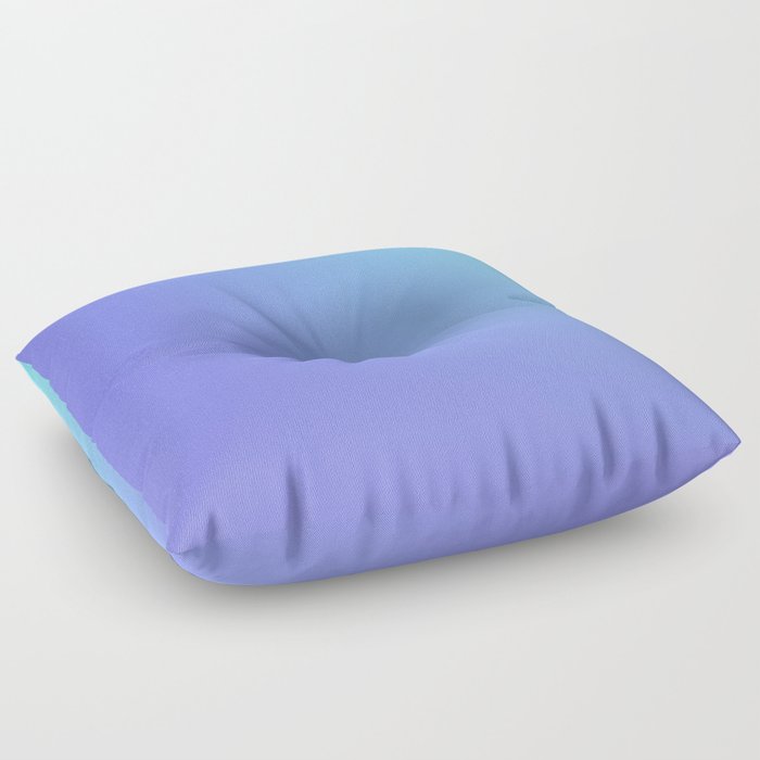 74 Blue Gradient 220506 Aura Ombre Valourine Digital Minimalist Art Floor Pillow