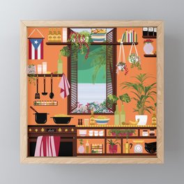 Puerto Rico Kitchen Framed Mini Art Print
