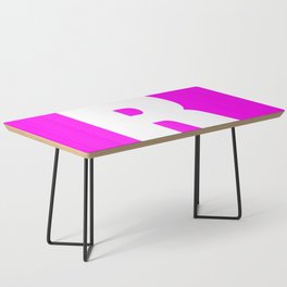 R (White & Magenta Letter) Coffee Table