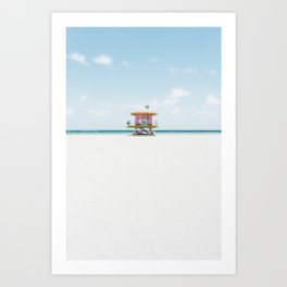 Miami Beach Lifeguard Art Print