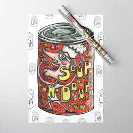 Vintage retro canned goods, Soup-A-Doupa soup! Wrapping Paper