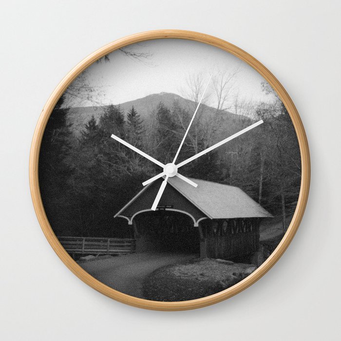 New England Classic Covered Bridge Wall Clock