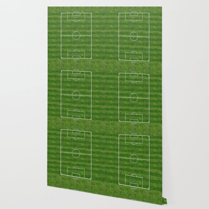 Soccer Football Field On The Grass Wallpaper By Unigreen Society6