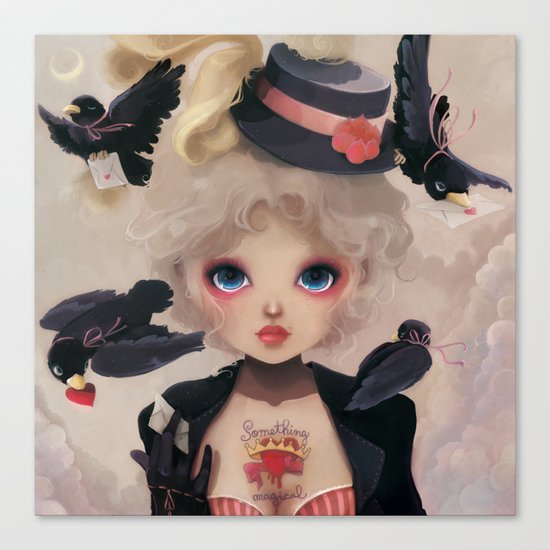 Les petits becs... Canvas Print