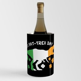 St. Pat-Trex Day Funny Irish Dinosaur Wine Chiller