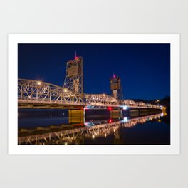 Stillwater MN Lift Bridge at Night Art Print