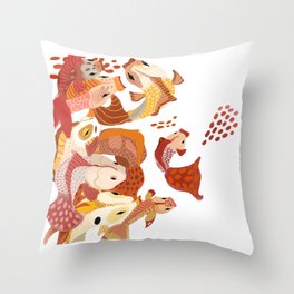 Fish in the Sea Throw Pillow