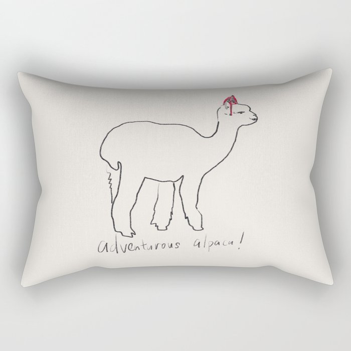 Adventurous alpaca Rectangular Pillow