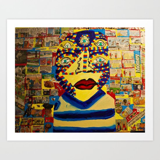 News and eyes Art Print
