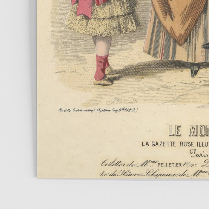 絵画 LE MONITEUR DE LA MODE Jules David - The Latest Fashions Expressly Designed and