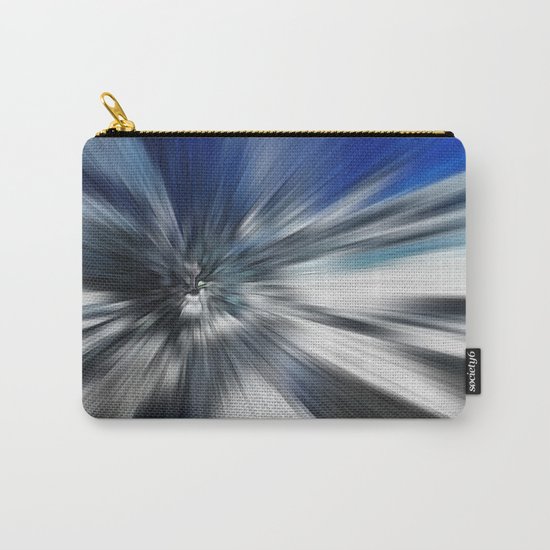 Abstract Black And Blue Starburst Carry-All Pouch