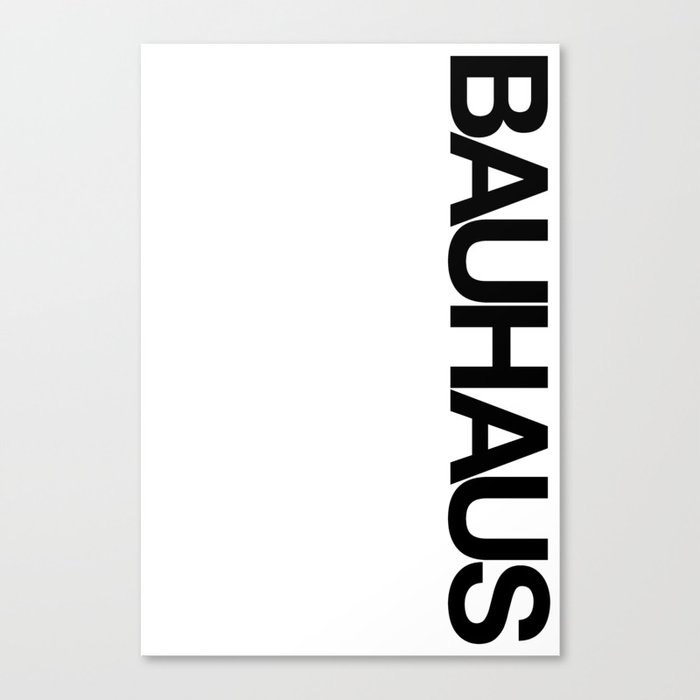 BAUHAUS AND THE WHITE Canvas Print