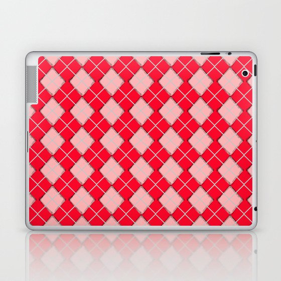 Mesmerizing Pink Argyle Diamond Pattern Laptop & iPad Skin