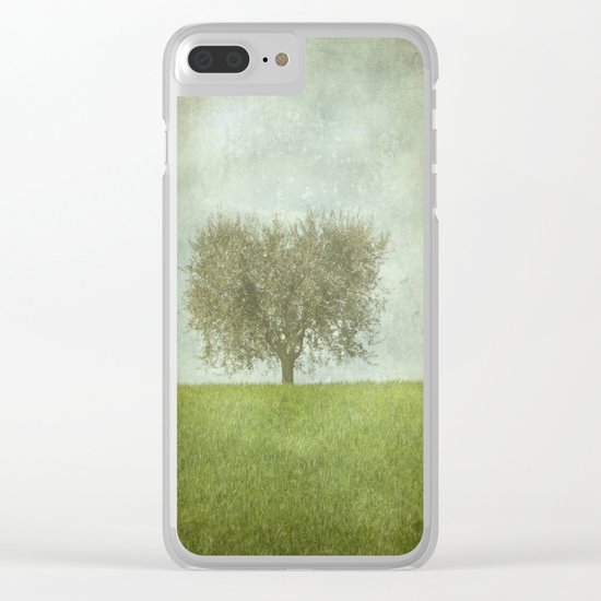 The Lone Olive Tree Clear iPhone Case