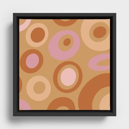 Poppy Polka Dot - Orange Framed Canvas
