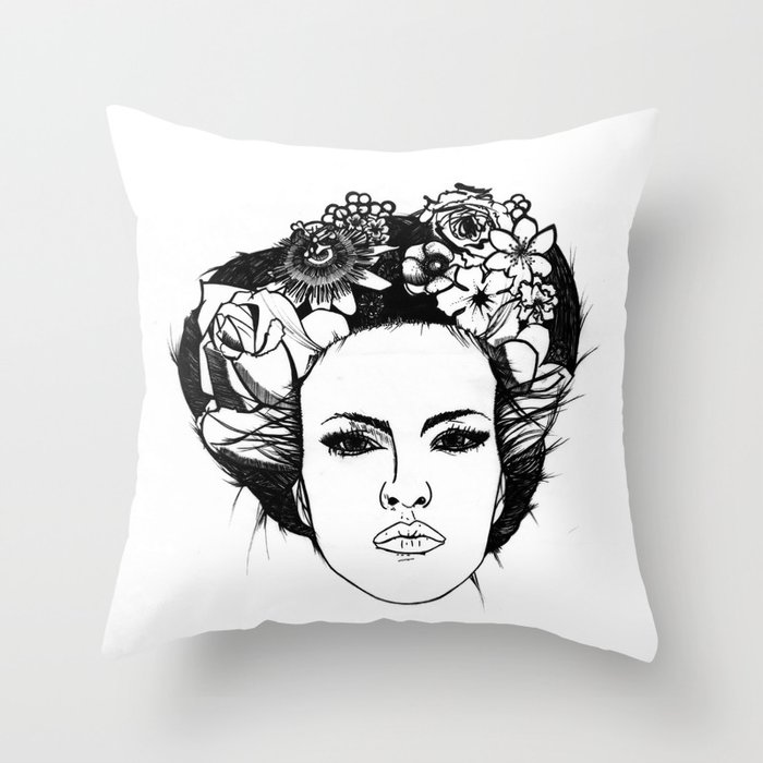 PHOENIX AND THE FLOWER GIRL "STEP BY STEP MOVING" PLAIN PRINT Throw Pillow