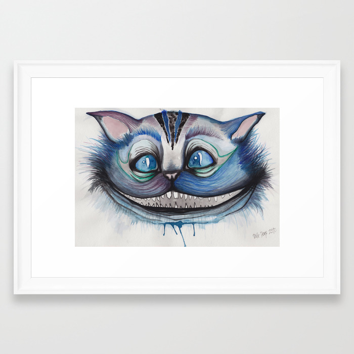 Cheshire Cat Grin Alice In Wonderland Framed Art Print By Mille