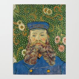 Portrait of the Postman Joseph Roulin by Vincent van Gogh Poster