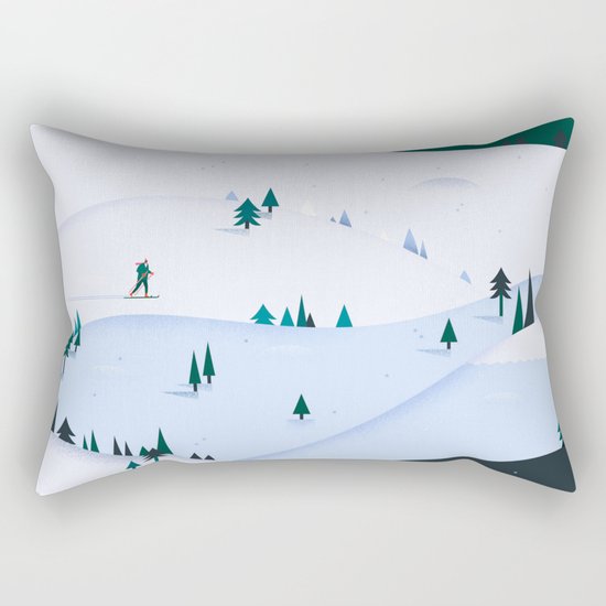 Winter night Rectangular Pillow