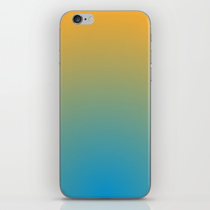Healing Blue and Orange  Aura Gradient Ombre Sombre Abstract  iPhone Skin