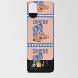 Howdy Cowgirl – Blue & Peach Android Card Case
