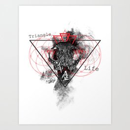 Triangle of life Art Print
