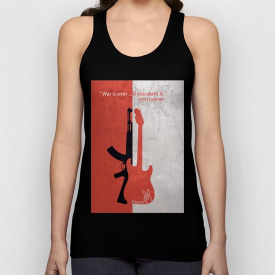 "War is over if you want it" Unisex Tank Top