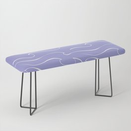Matisse Wave Pattern in white on Very Peri Bench