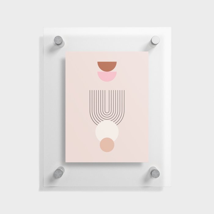 Mid Century Modern | 07 - Abstract Arch Print Blush Pink Neutral Boho Preppy Decor Floating Acrylic Print