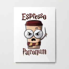 Espresso Patronum Metal Print | Digital, Oil, Hermione, Hp, Colored Pencil, Chalk Charcoal, Espresso, Acrylic, Pattern, Typography 