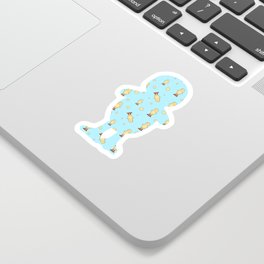 Ducks and Stars Pattern Sticker