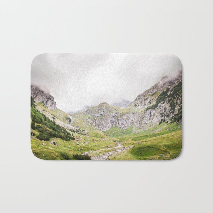 The Alps, Mountains, Landscape Scene Bath Mat