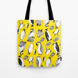 Yellow Penguin Potpourri Tote Bag