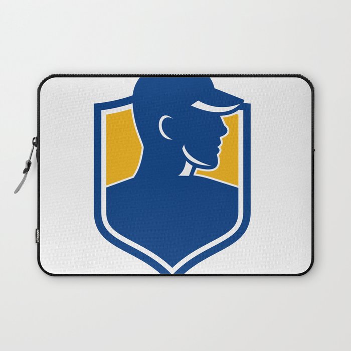 Industrial Worker Crest Icon Laptop Sleeve