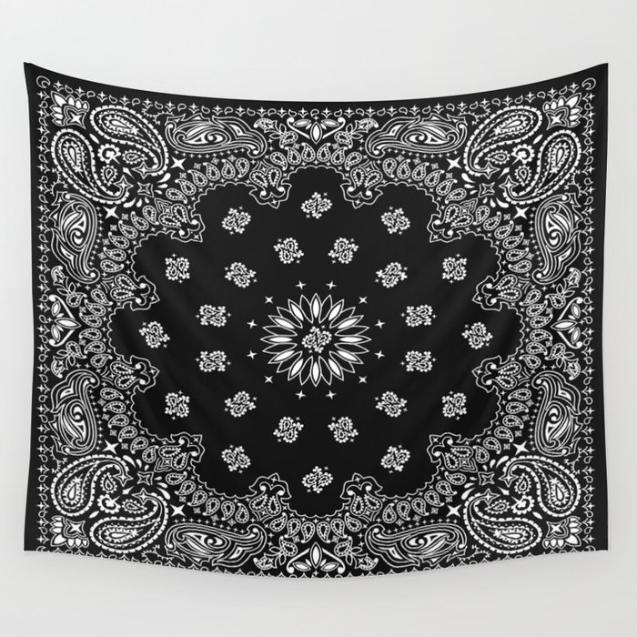 Black bandana tapestry sales