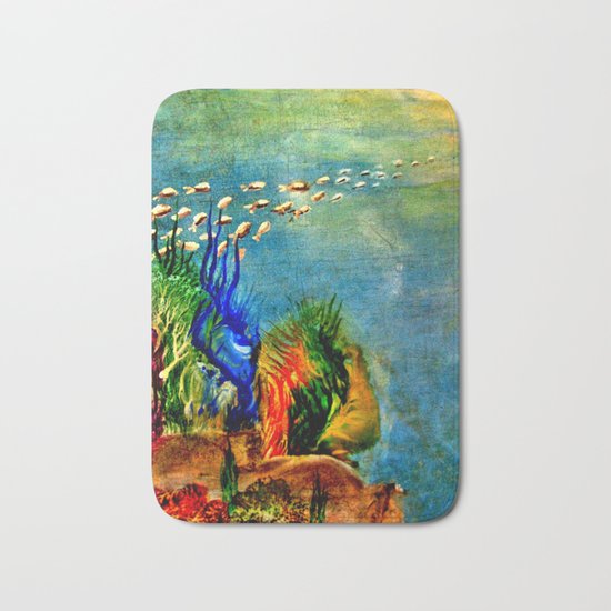 Fish Swarm Bath Mat