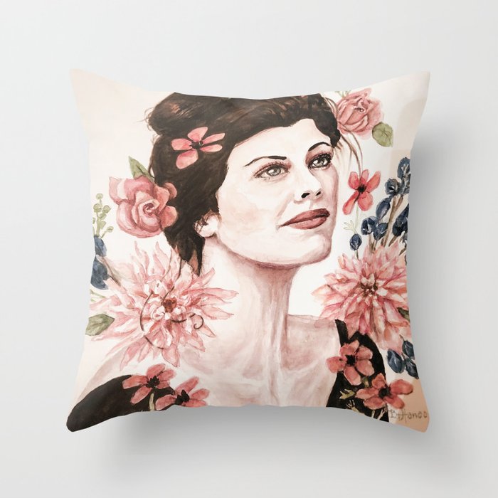 Her Flowers Throw Pillow