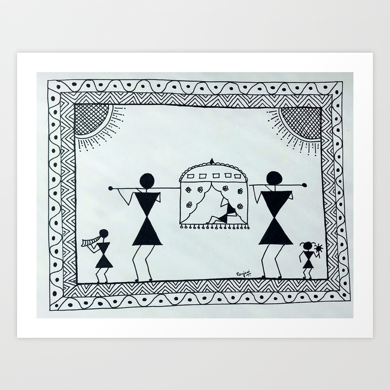 Warli Painting Art Print By Ranjaniart Society6