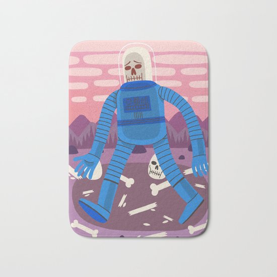 Sad Spaceman Bath Mat