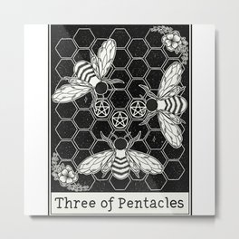 Three of Pentacles Metal Print