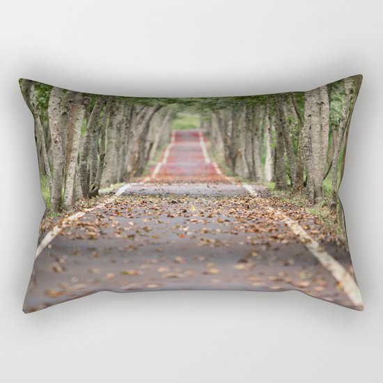 wood le chemin Rectangular Pillow