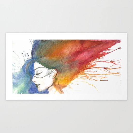 Falling asleep Art Print