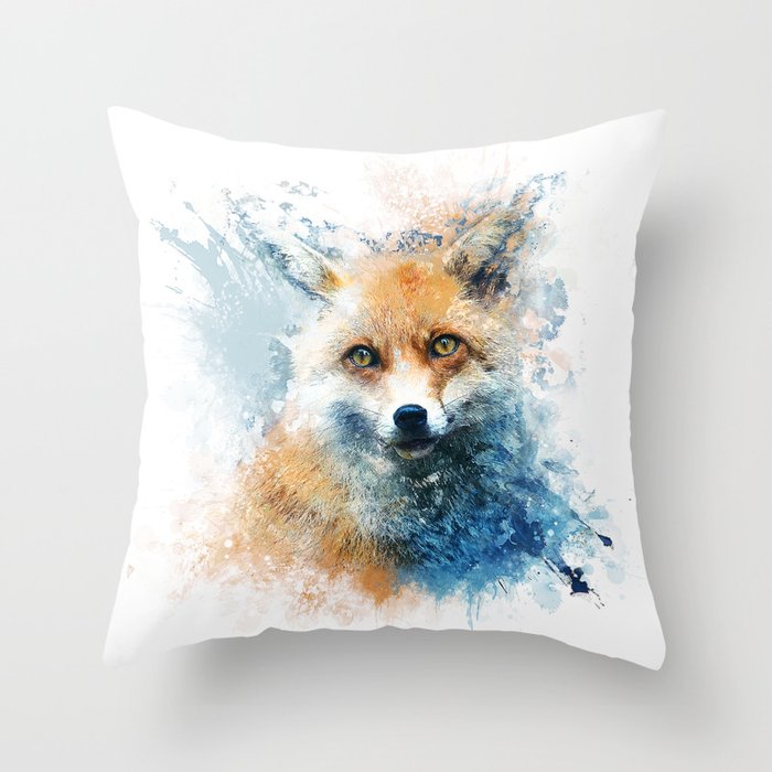 sly fox Throw Pillow