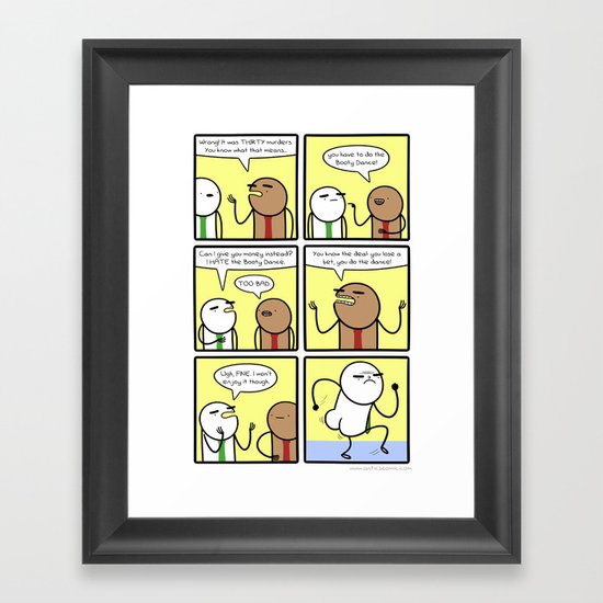 Antics #297 - mister grumpy butt Framed Art Print