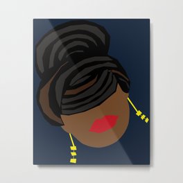 BGA 2 Metal Print | Hair, Lips, Braids, Adobeillustrator, Africanamerican, Drawing, Adobephotoshop, Woman, Black, Digital 