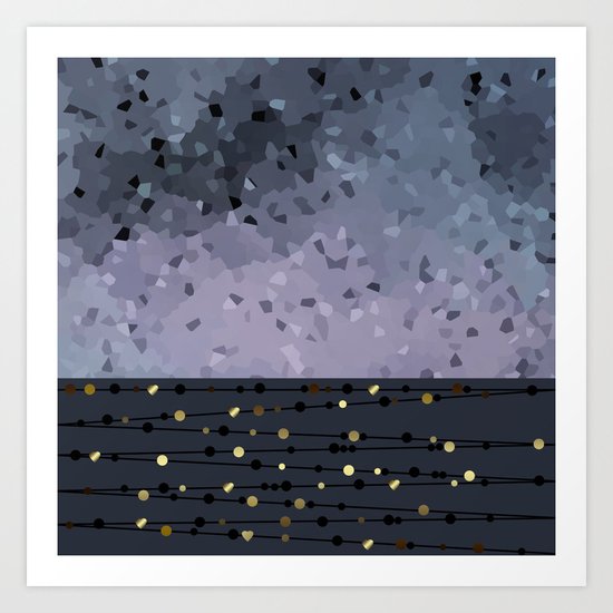 Pink-grey ,blue combo pattern . Art Print