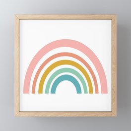 Simple Happy Rainbow Art Framed Mini Art Print